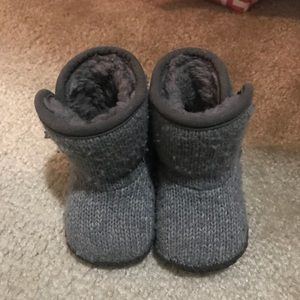 Grey infant ugg bootie